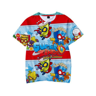 Buy sz1-006 Boys Super Zings Sonic Print Clothes 3D Funny T-Shirts.