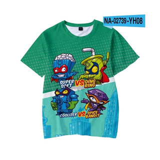 Buy sz1-007 Boys Super Zings Sonic Print Clothes 3D Funny T-Shirts.