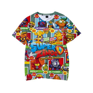 Buy sz1-008 Boys Super Zings Sonic Print Clothes 3D Funny T-Shirts.