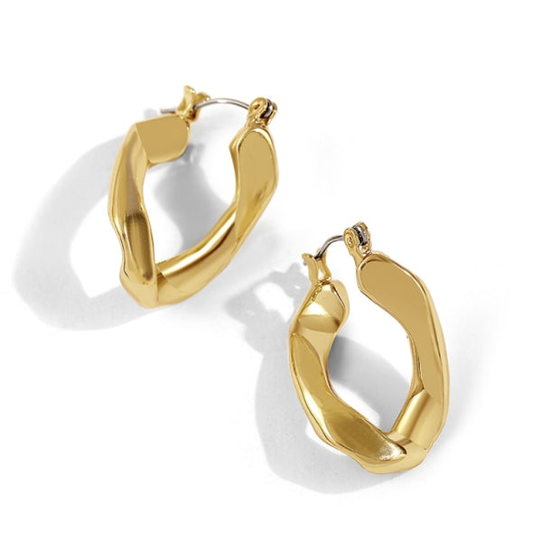 Gold Color Clip Earrings.
