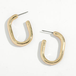 Buy 209021 Gold Silver Color Stainless Steel Hoop Earrings for Women.