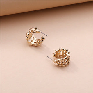 Buy 21369 Gold Silver Color Stainless Steel Hoop Earrings for Women.