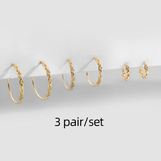 Buy 213961 Gold Silver Color Stainless Steel Hoop Earrings for Women.