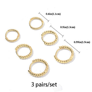 Buy 214931 Gold Silver Color Stainless Steel Hoop Earrings for Women.