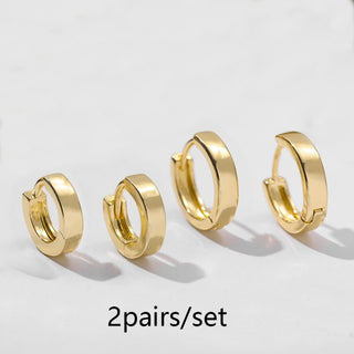 Buy 214901 Gold Silver Color Stainless Steel Hoop Earrings for Women.