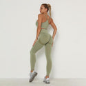 Seamless Women Sport's Set For Gym Long Sleeve Top Leggings Clothes. - Fashionontheboardwalk