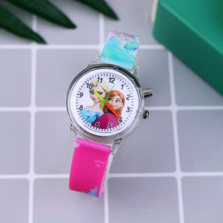 Buy rose-one-watch Fashion Cartoon Flash Light Girls Watches.