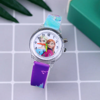 Buy purple-one-watch Fashion Cartoon Flash Light Girls Watches.