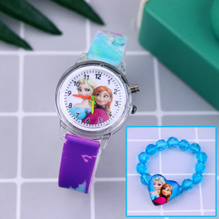 Buy purple-one-watch-2 Fashion Cartoon Flash Light Girls Watches.