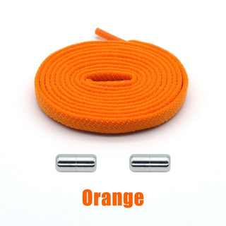 Buy orange Elastic No Tie Shoelaces.